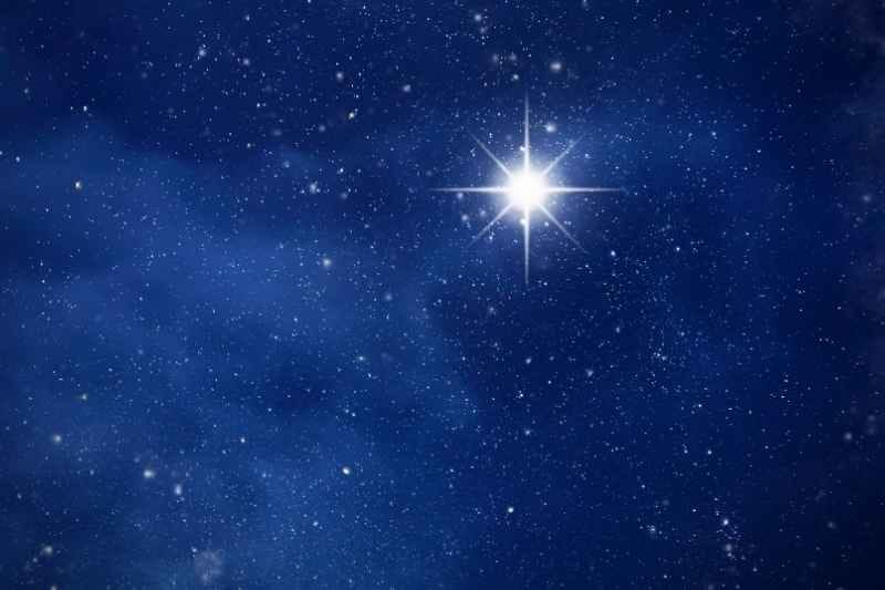 A bright little star twinkles in the deep night sky, glowing with a soft golden light that symbolizes kindness, hope, and inner beauty.