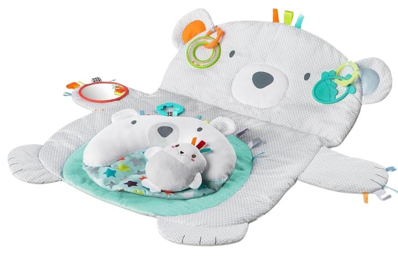 Skip Hop baby activity gym tummy time mat with soft padding and hanging tummy time toys for newborn tummy time